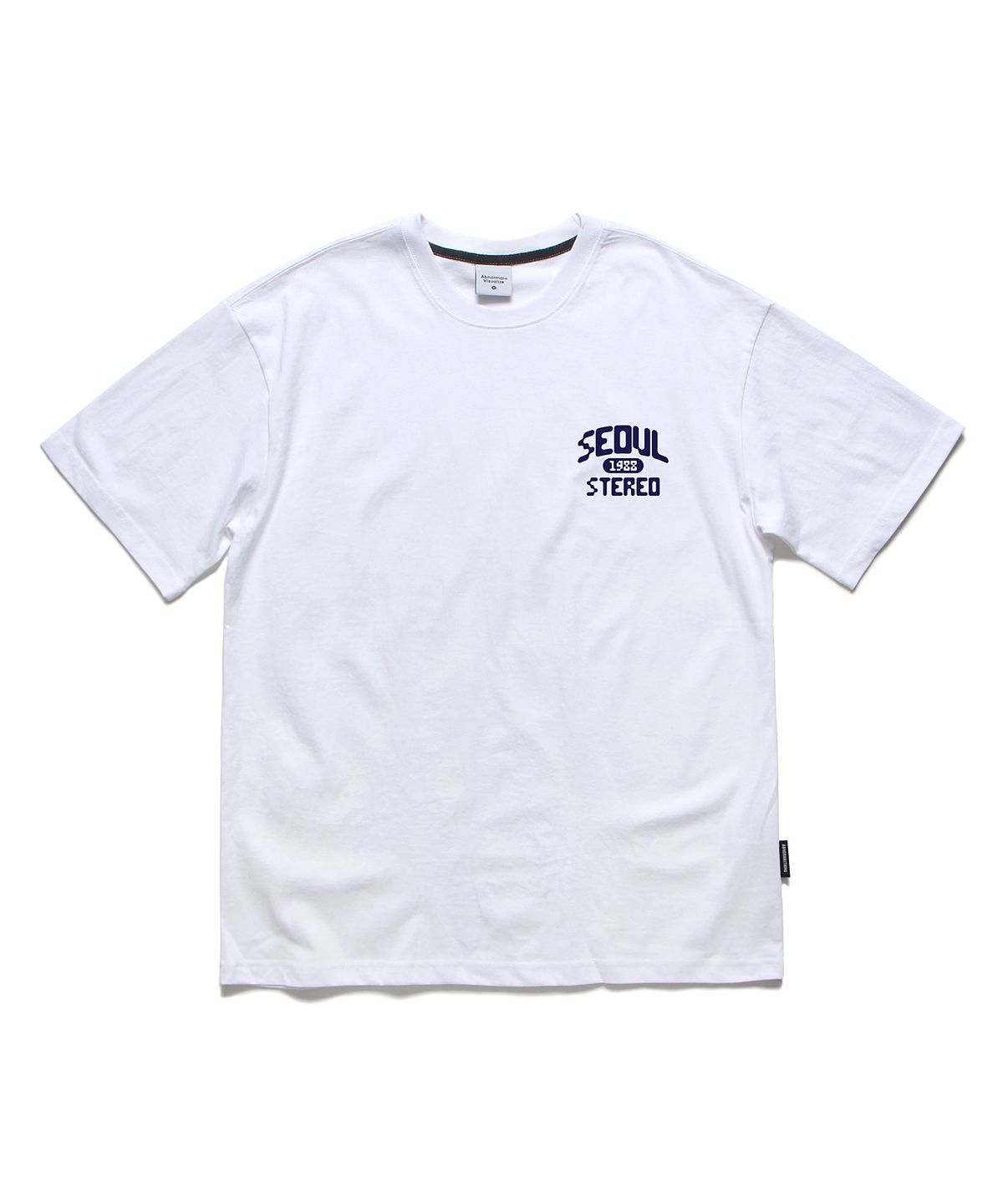 앱놀머씽(ABNORMALTHING) 스테레오 오버핏 티셔츠 화이트 (STEREO T-SHIRT WHITE)