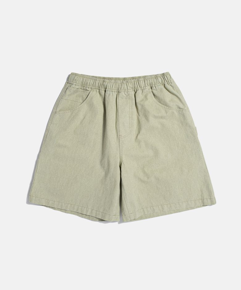Vintage Cotton Painter Shorts Bone Beige