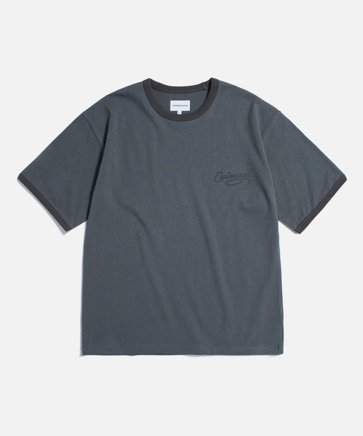 에스피오나지(ESPIONAGE) Rope Logo Ringer Tee Slate