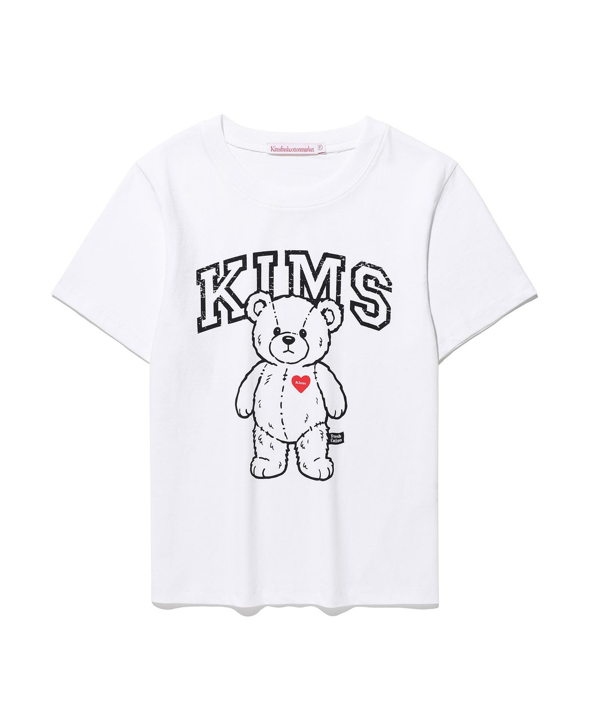 킴스 프레시 코튼 마켓(KIMS FRESH COTTON MARKET) 구피 리틀 베어 티셔츠 화이트
