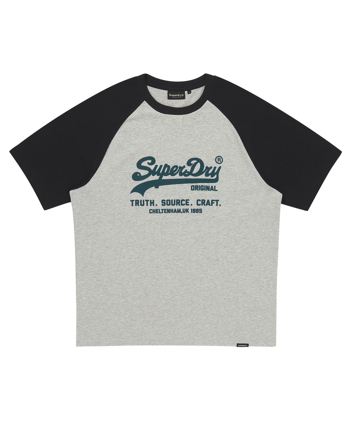 슈퍼드라이(SUPERDRY) 빈티지 로고 래글런 티셔츠 라이트 멜란지 SDUISCQ67LMG
