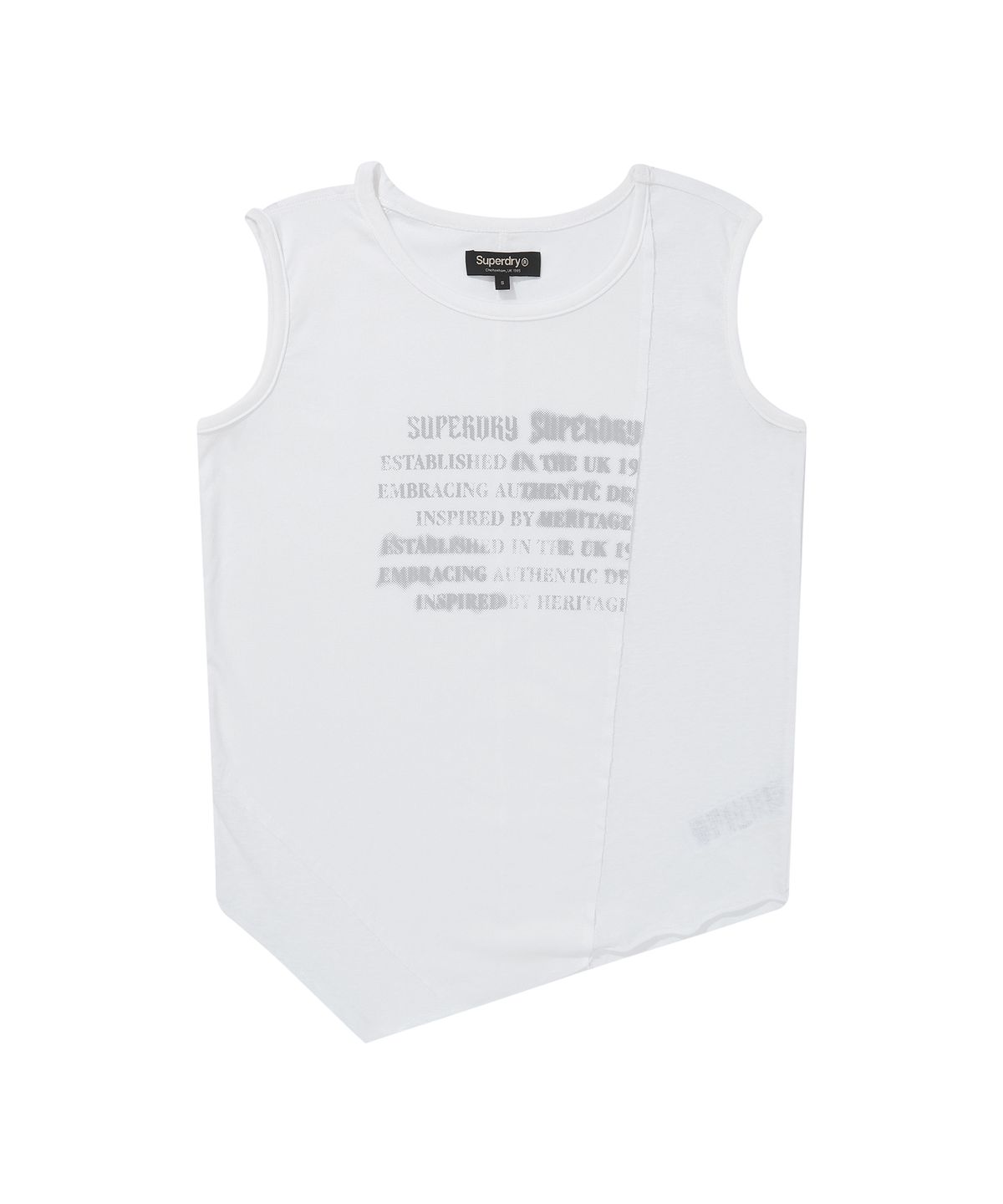 슈퍼드라이(SUPERDRY) 우먼스 커팅 슬리브리스 화이트 SDFIVCQ49WHT