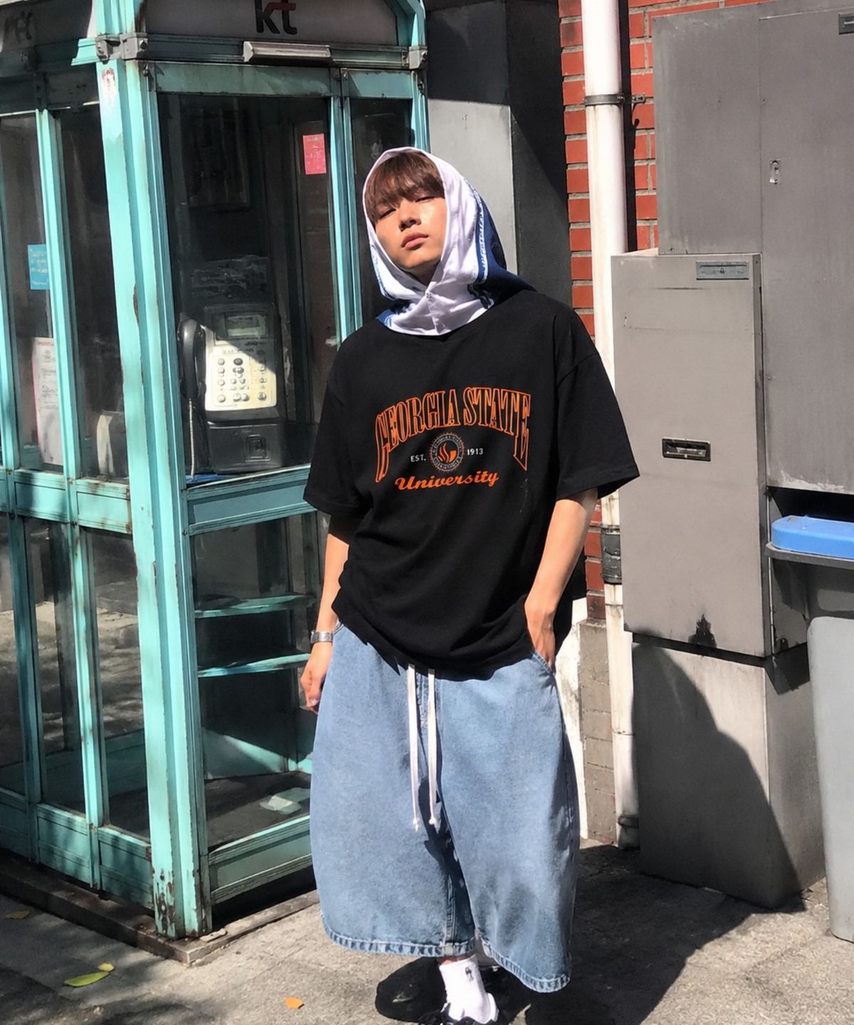 613서울(613SEOUL) 1913 레터링 유니버시티 반팔 티셔츠 (블랙)