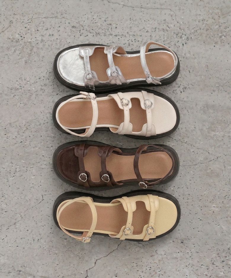 Triple Heart Strap Platform Sandals (att6003)