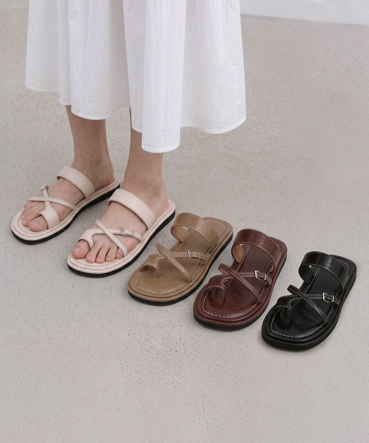 에이티티(ATT) Refined Toe Loop Sandals (att6004)