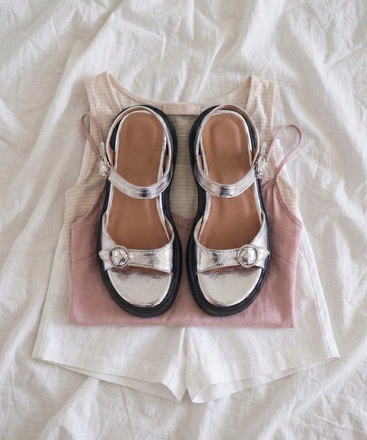 에이티티(ATT) Double Buckle Strap Platform Sandals (att6009)