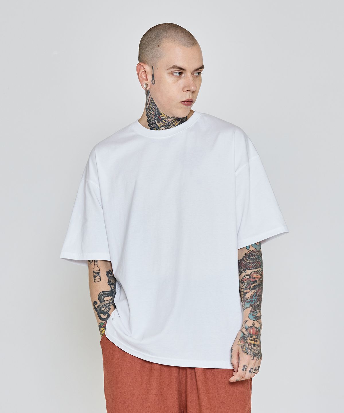 613서울(613SEOUL) 바이오 무지 오버 반팔티셔츠 (화이트)