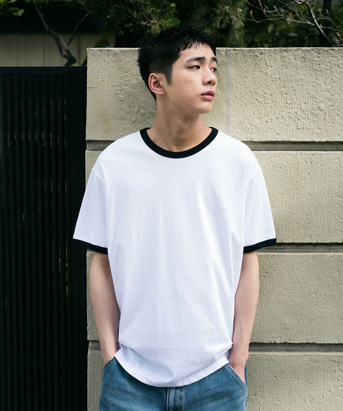 미니멀프로젝트(MINIMALPROJECT) 언더 로그 링거 반팔 티셔츠 MST189 [WHITE]