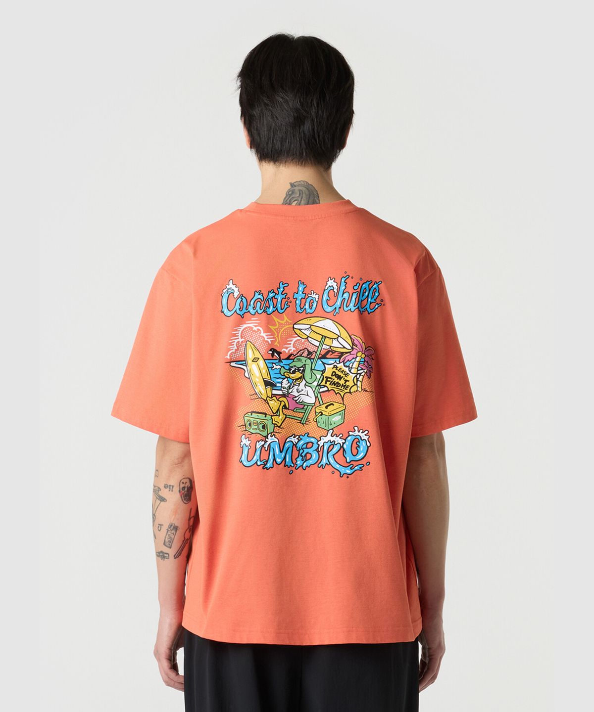 엄브로(UMBRO) [QUICK-DRY] 다이아몬드 이스케이프 바캉스 프레쉬 반팔 티셔츠 오렌지 UR223CRS58