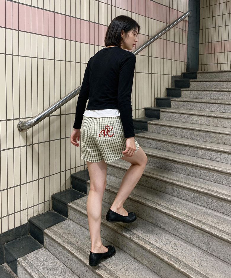 Check One Mile Easy Shorts_Green