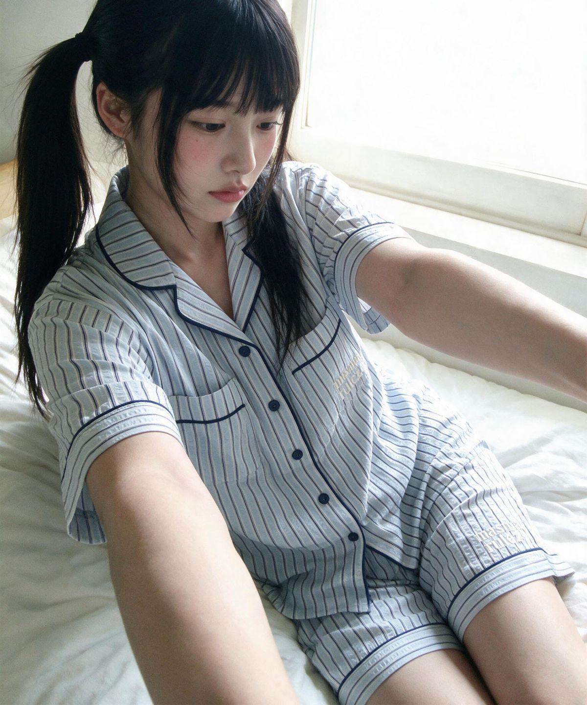마스마룰즈 어패럴(MASMARULEZ APPAREL) [SET] Midnight Classic Pajama Set-Up_Sky Blue
