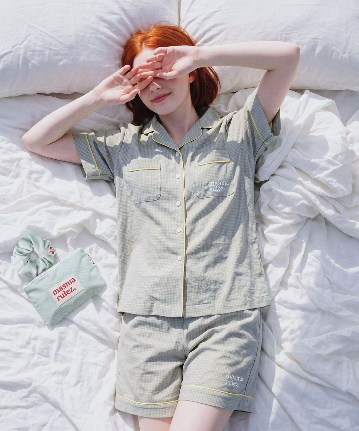마스마룰즈 어패럴(MASMARULEZ APPAREL) [SET] Midnight Classic Pajama Set-Up_Mint Orange