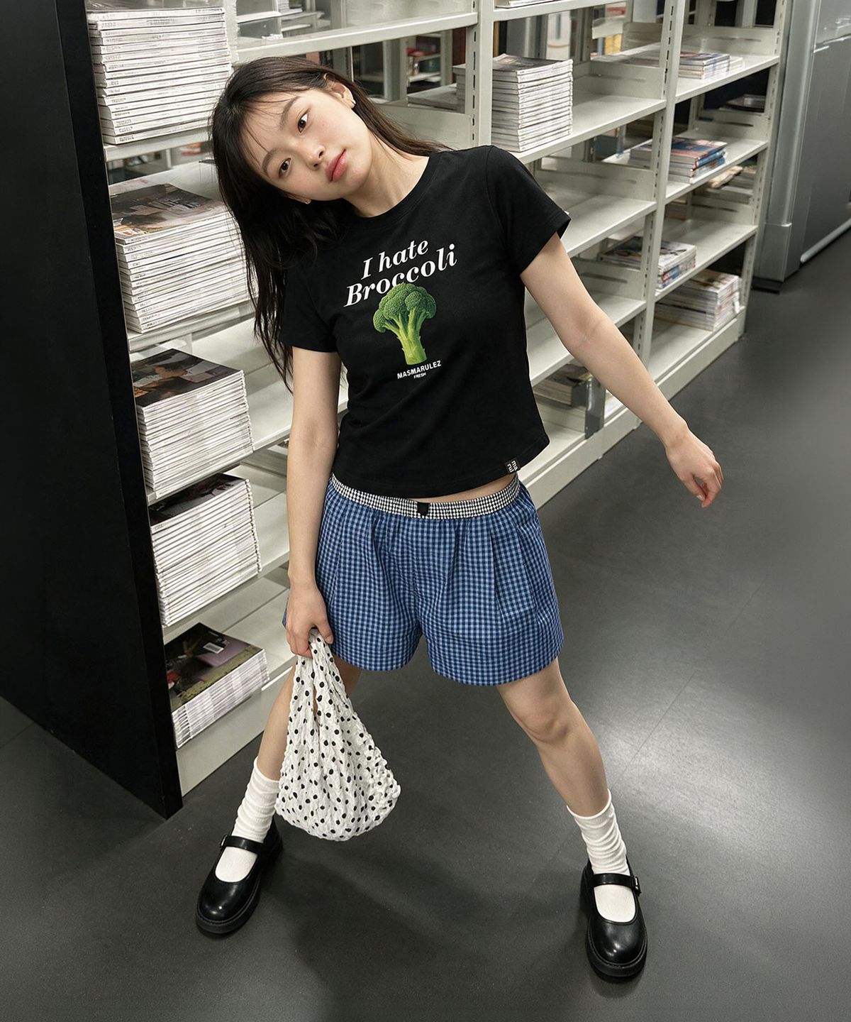 마스마룰즈 어패럴(MASMARULEZ APPAREL) Hate Broccoli Crop T-Shirt_2 Colors