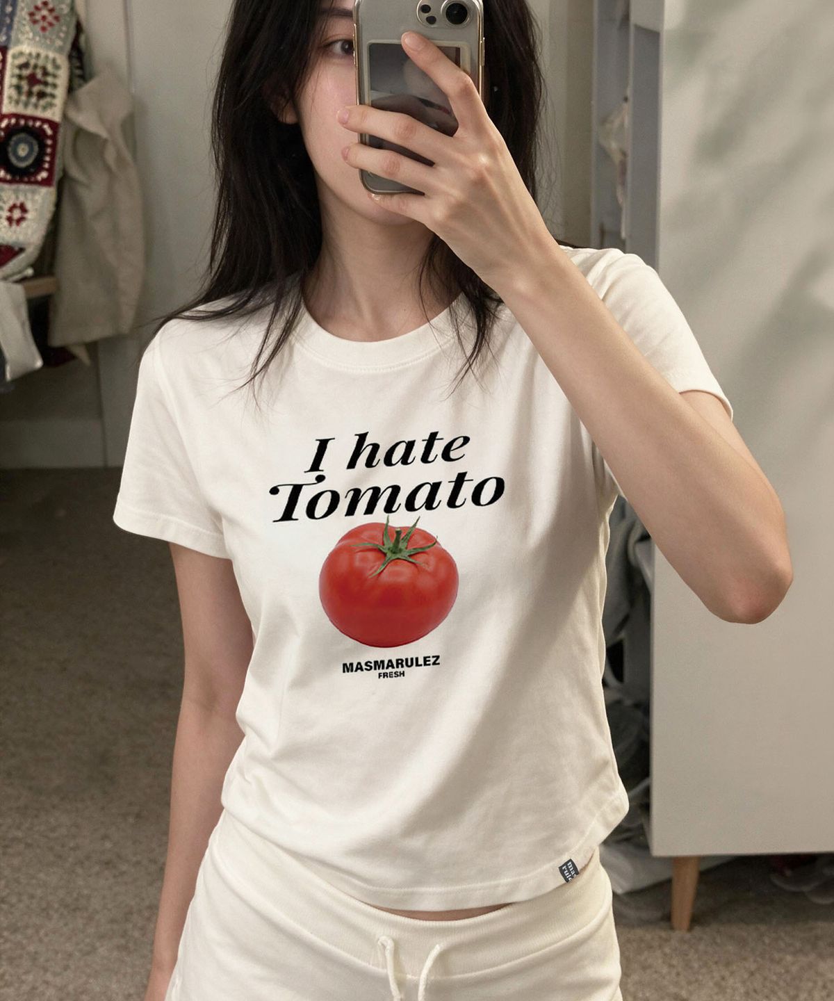 마스마룰즈 어패럴(MASMARULEZ APPAREL) Hate Tomato Crop T-shirt_2 Colors