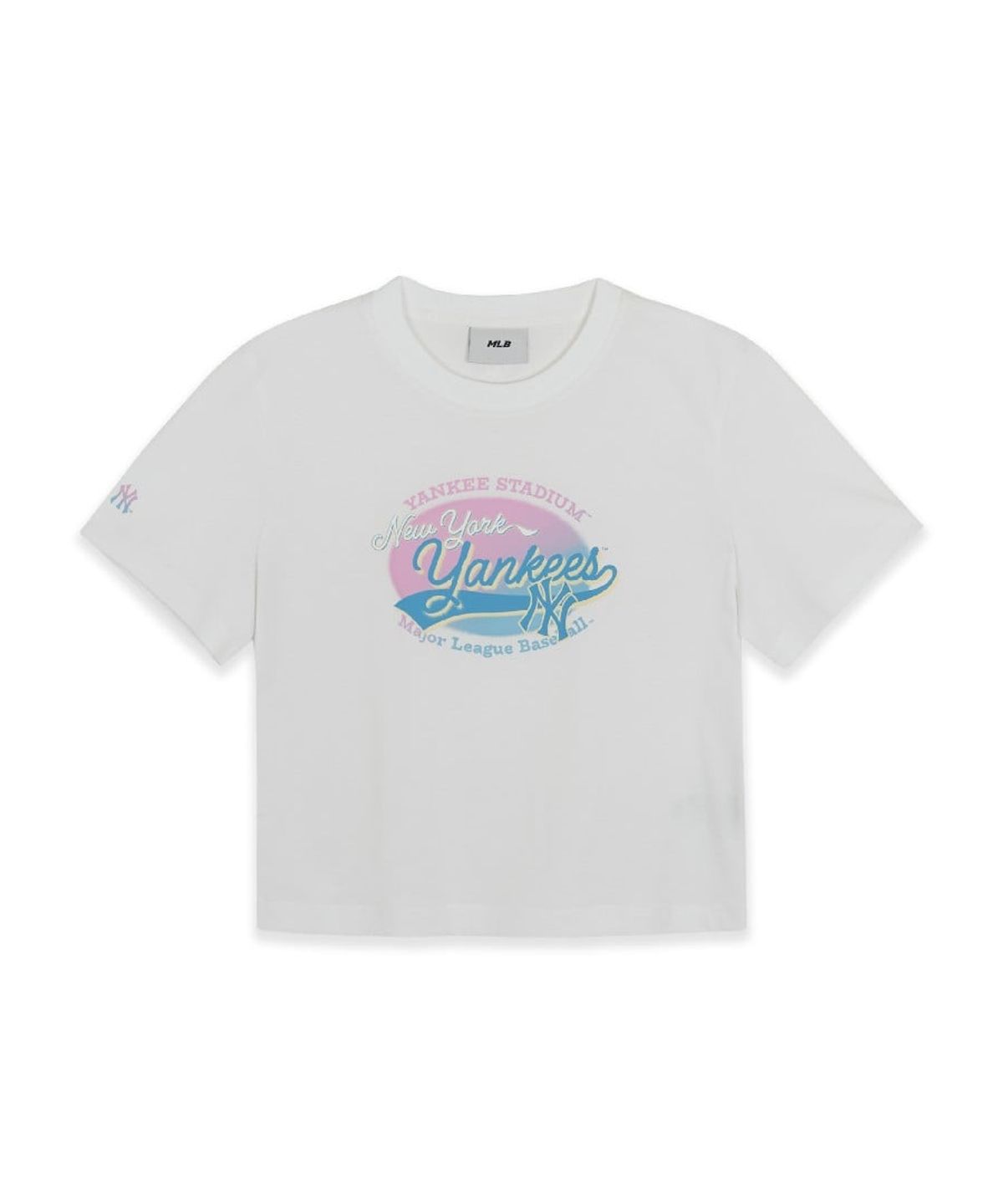 엠엘비(MLB) 여성 썸머 빈티지 그래픽 반팔 티셔츠 NY (White)