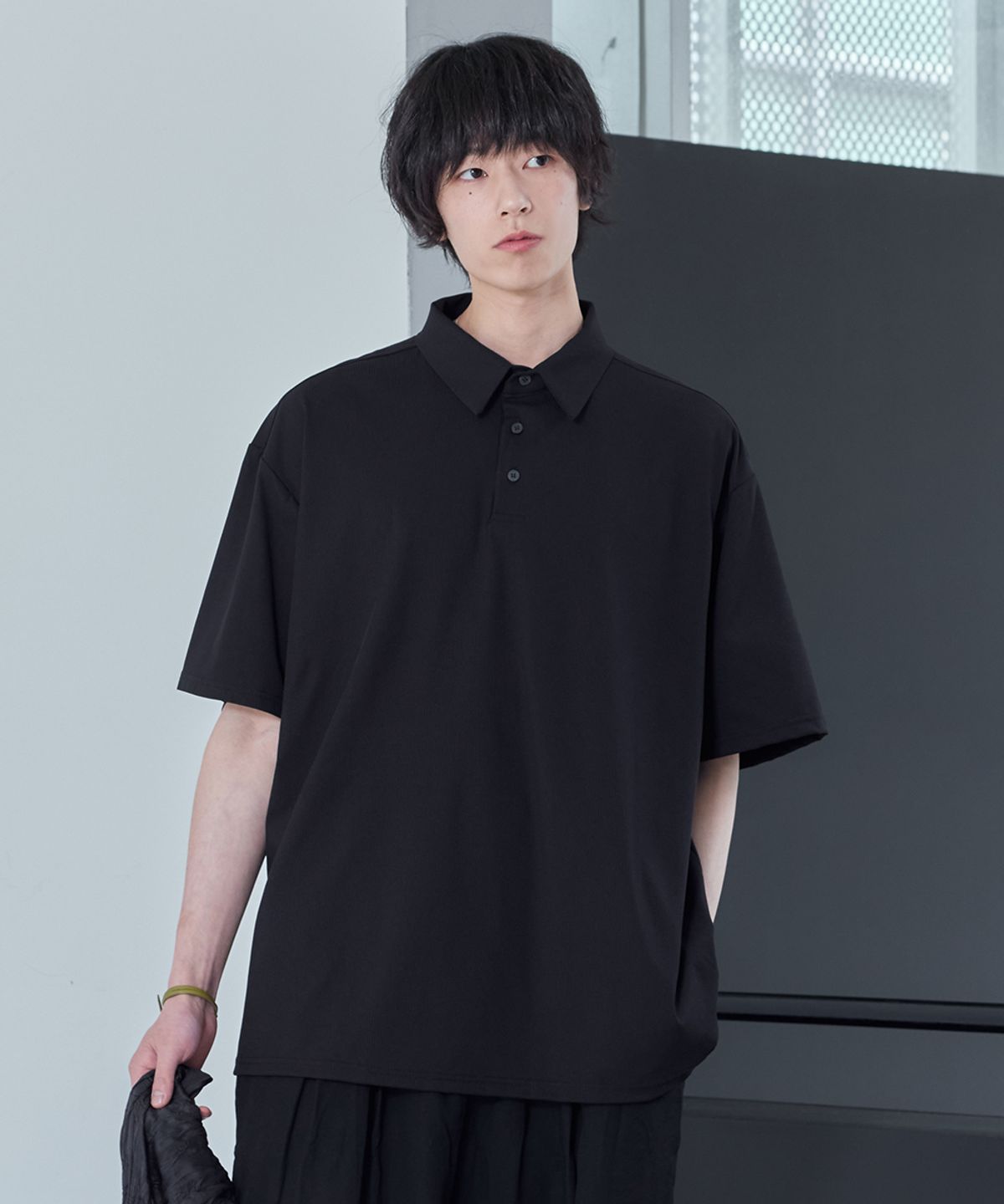 뉴오브(NEWAUBE) 쿨 저지 폴로 셔츠 블랙