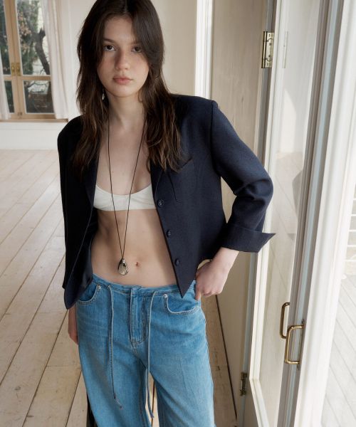 Summer Crop Blazer_Navy
