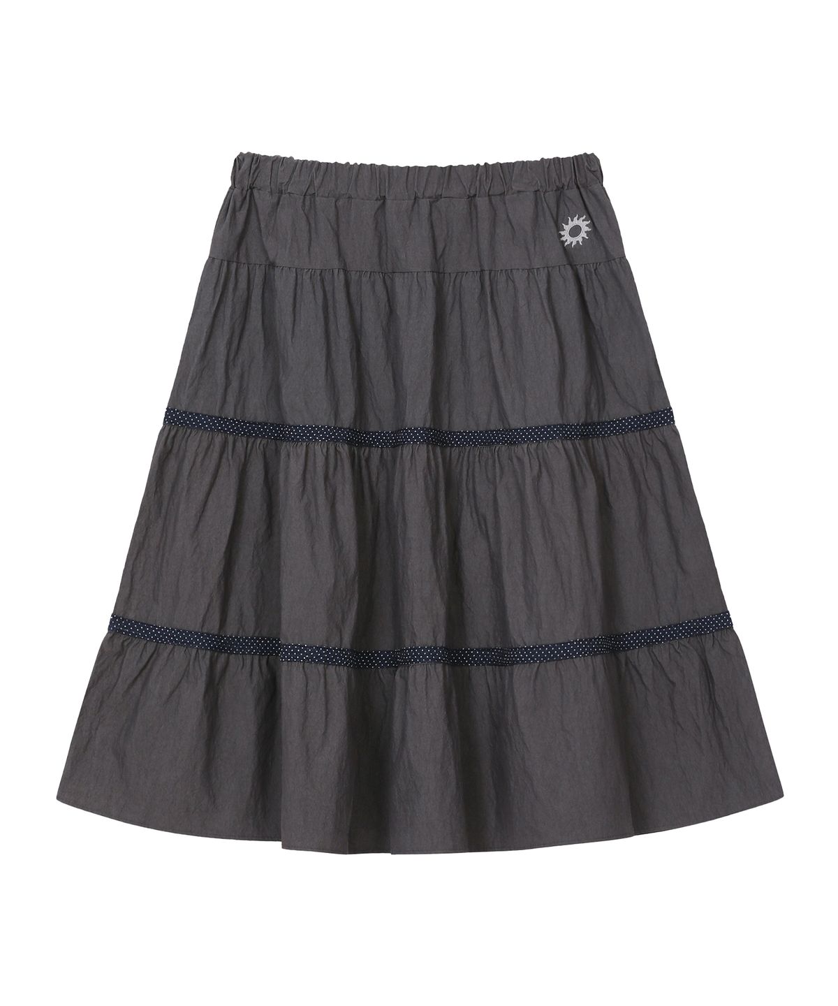 에스이에스티(S'EST) Dot Line Skirt Charcoal