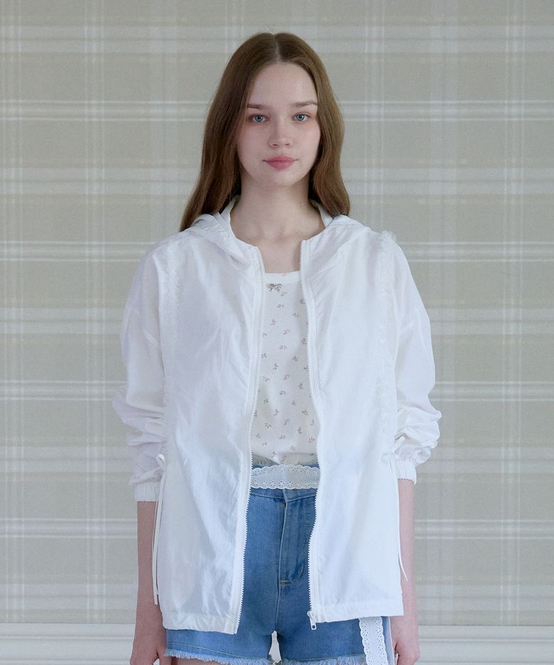 CUDDLY LINE LACE WINDBREAKER_WHITE