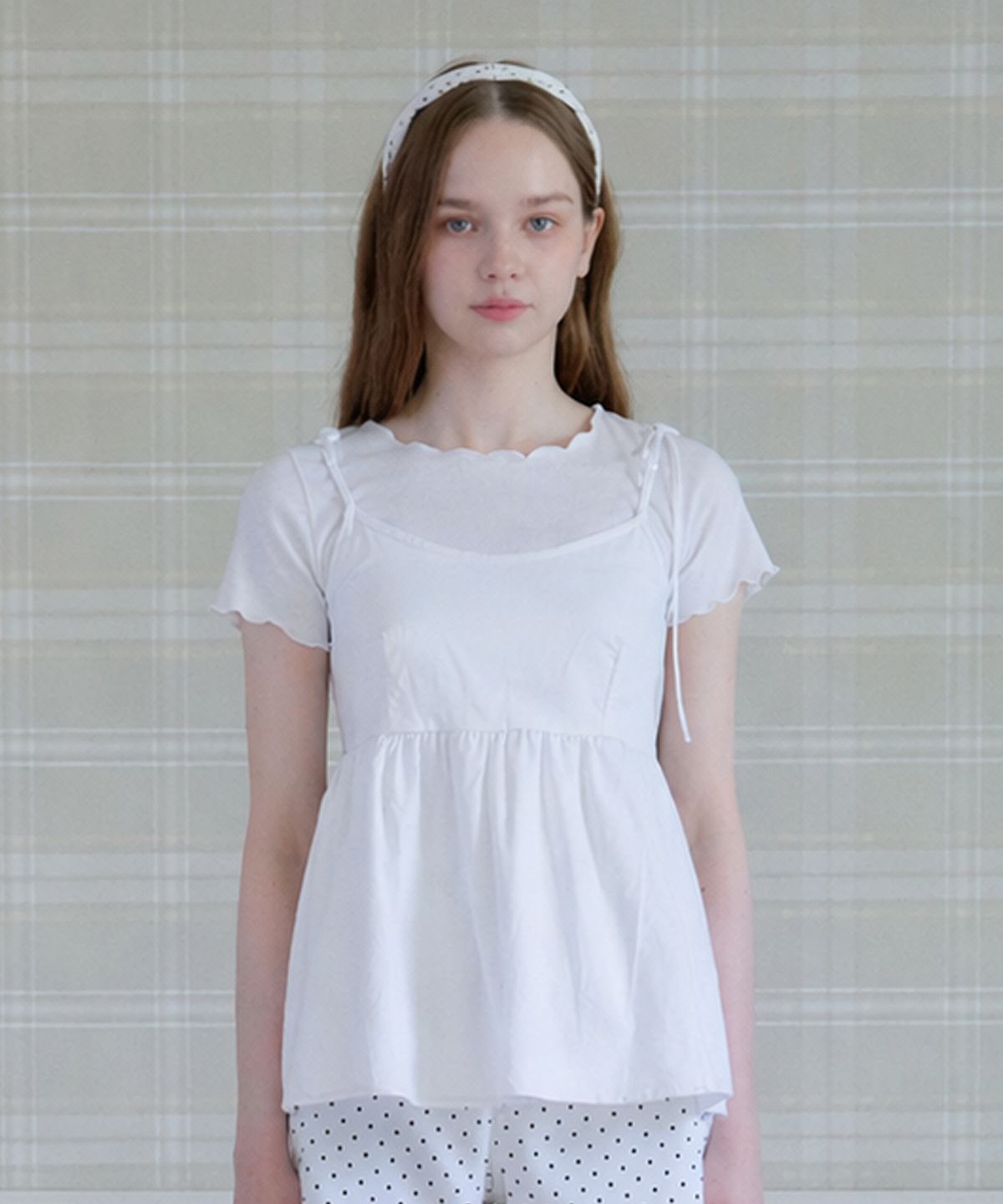 핑크파인애플(PINK PINEAPPLE) SOFT MILD SHIRRED BUSTIER_WHITE