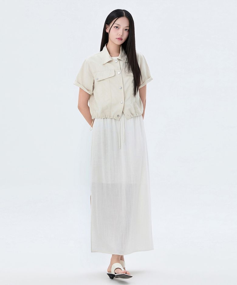 밴딩 롱 스커트_MIWWHG701C