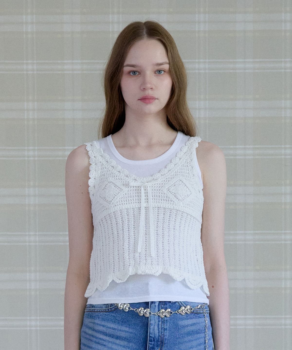 핑크파인애플(PINK PINEAPPLE) BREEZE CORE LAYER TOP_WHITE