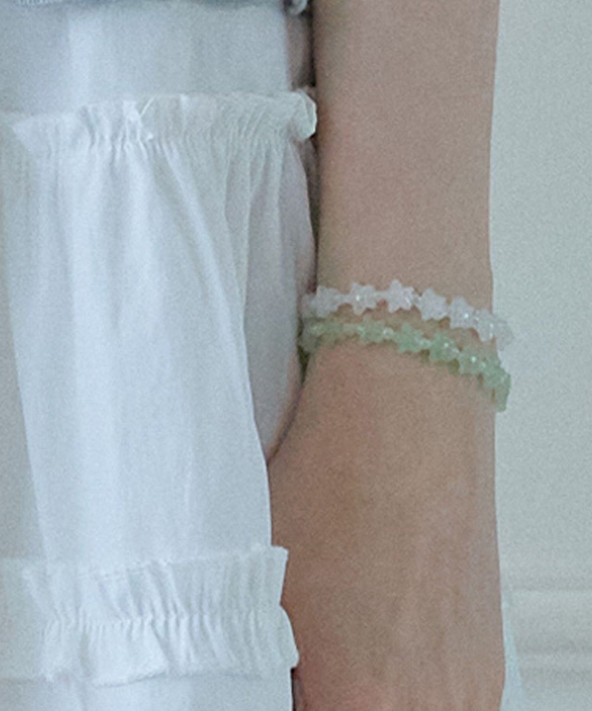 핑크파인애플(PINK PINEAPPLE) [2PCS 1SET] JELLY STAR BEAD BRACELET_MINT