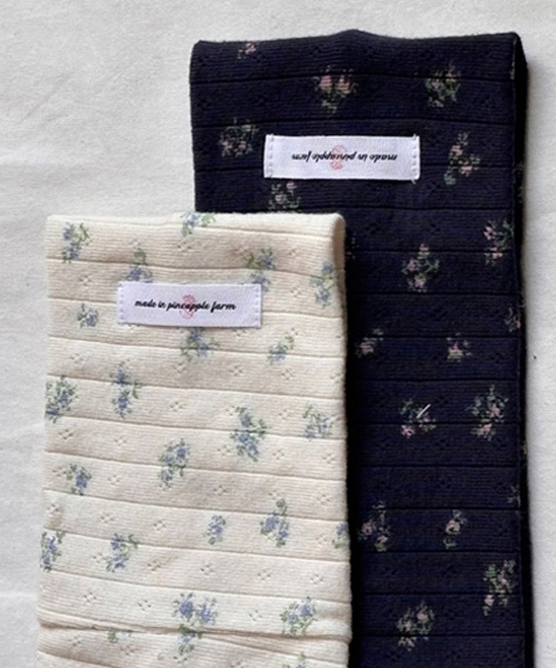 DEWY FLOWER HAIRBAND_NAVY