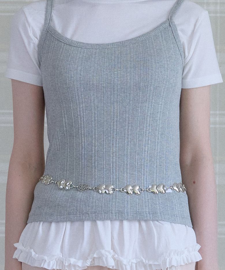 SWEETHEART CHAIN BELT_SILVER