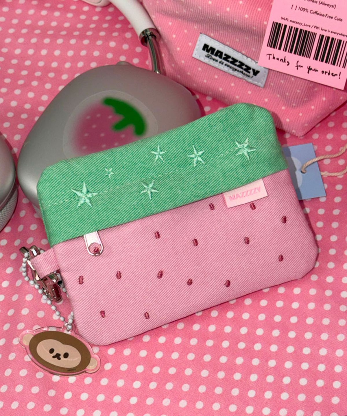 마찌(MAZZZZY) Star Strawberry card wallet