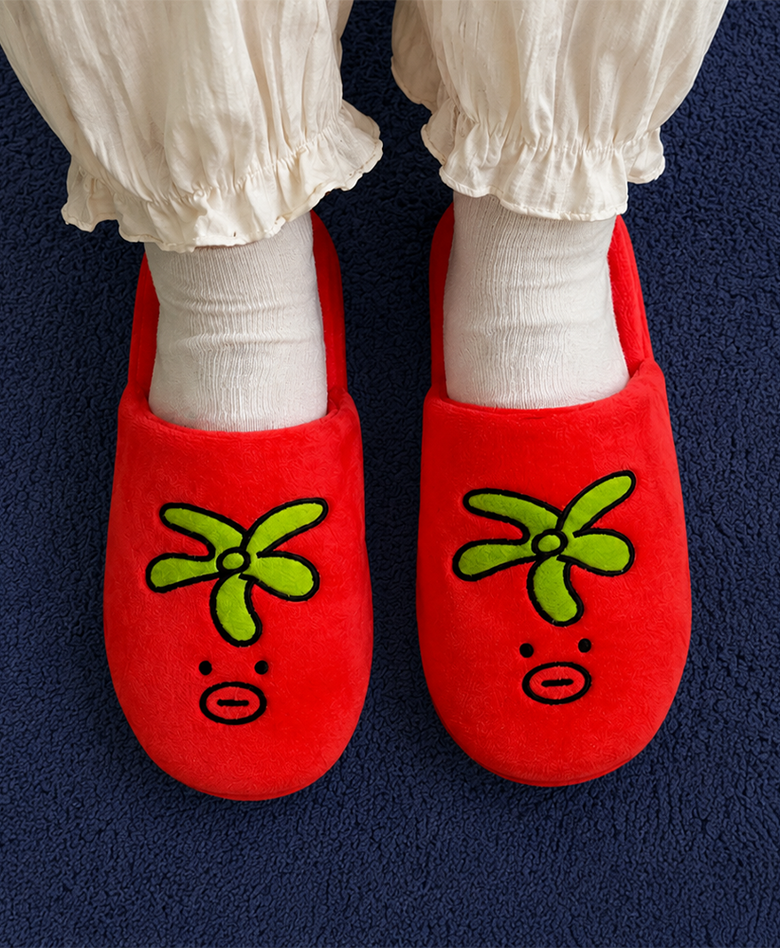[Pre-order] Mustache Red Tomathew Room Slippers 웅이아부지 토매튜 슬리퍼