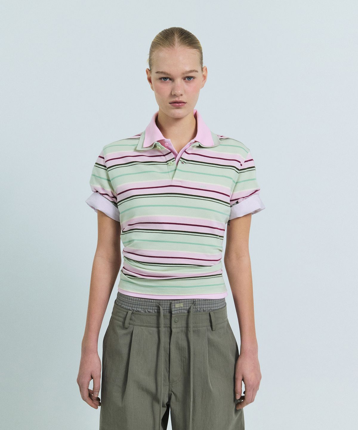 그로브(GROVE) 26SS CARELL STRIPE PIQUE SHIRT (MINT)