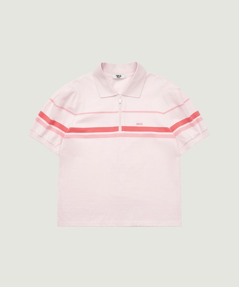 26SS LIAM HALF ZIP-UP COLLAR T-SHIRT (PINK)