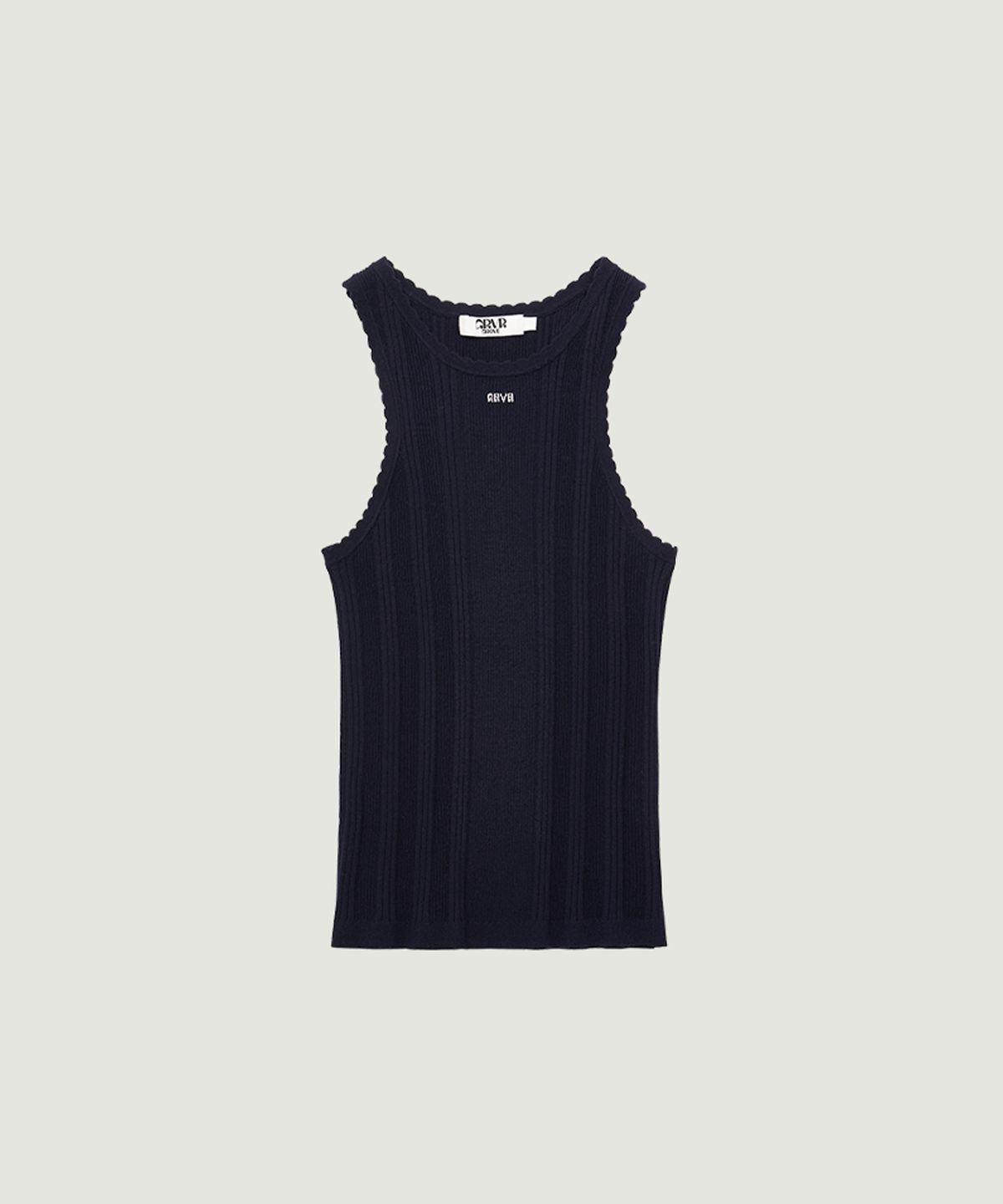 그로브(GROVE) PETAL SLEEVELESS KNIT (NAVY)
