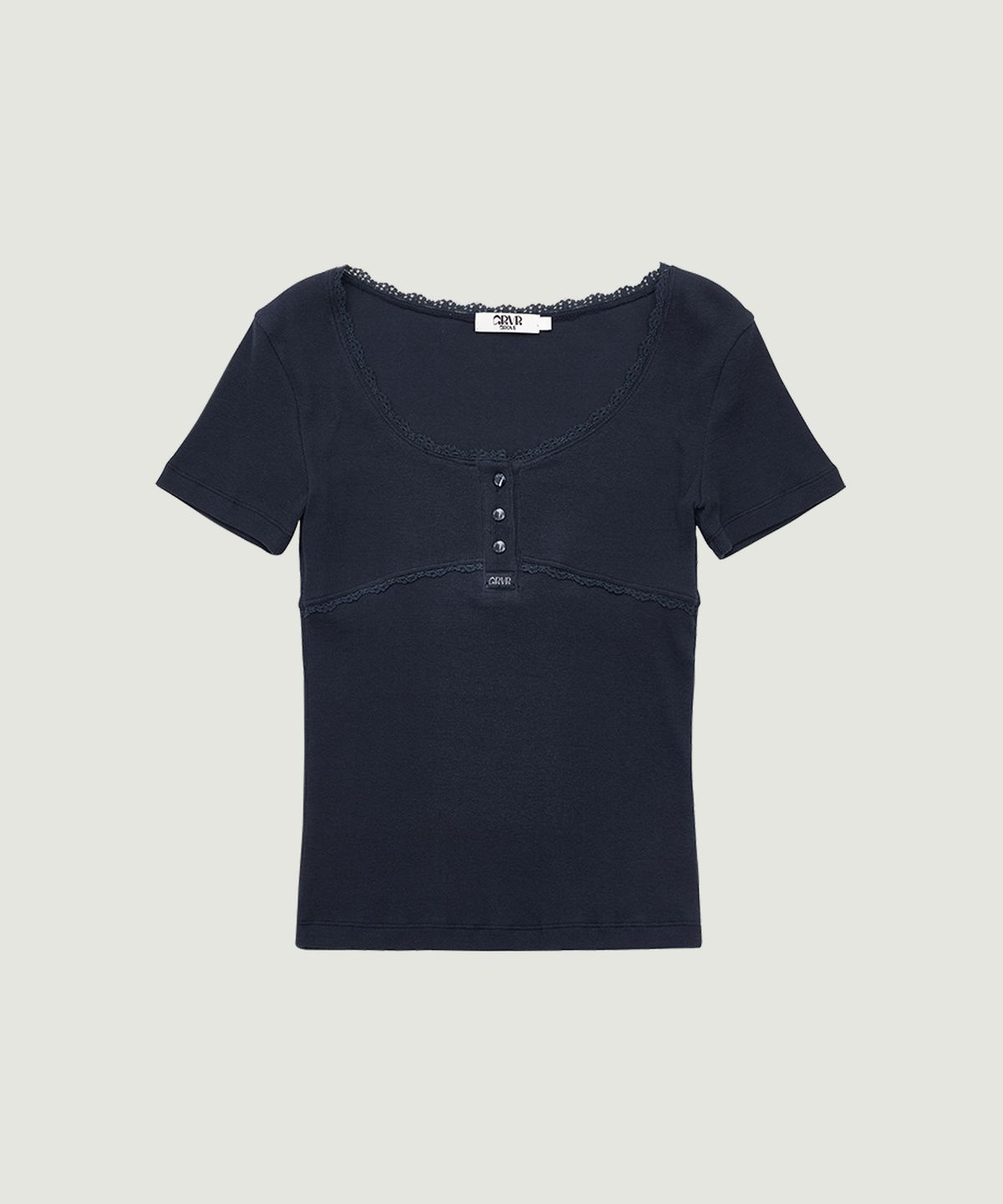 그로브(GROVE) RINA H/S T-SHIRT (NAVY)