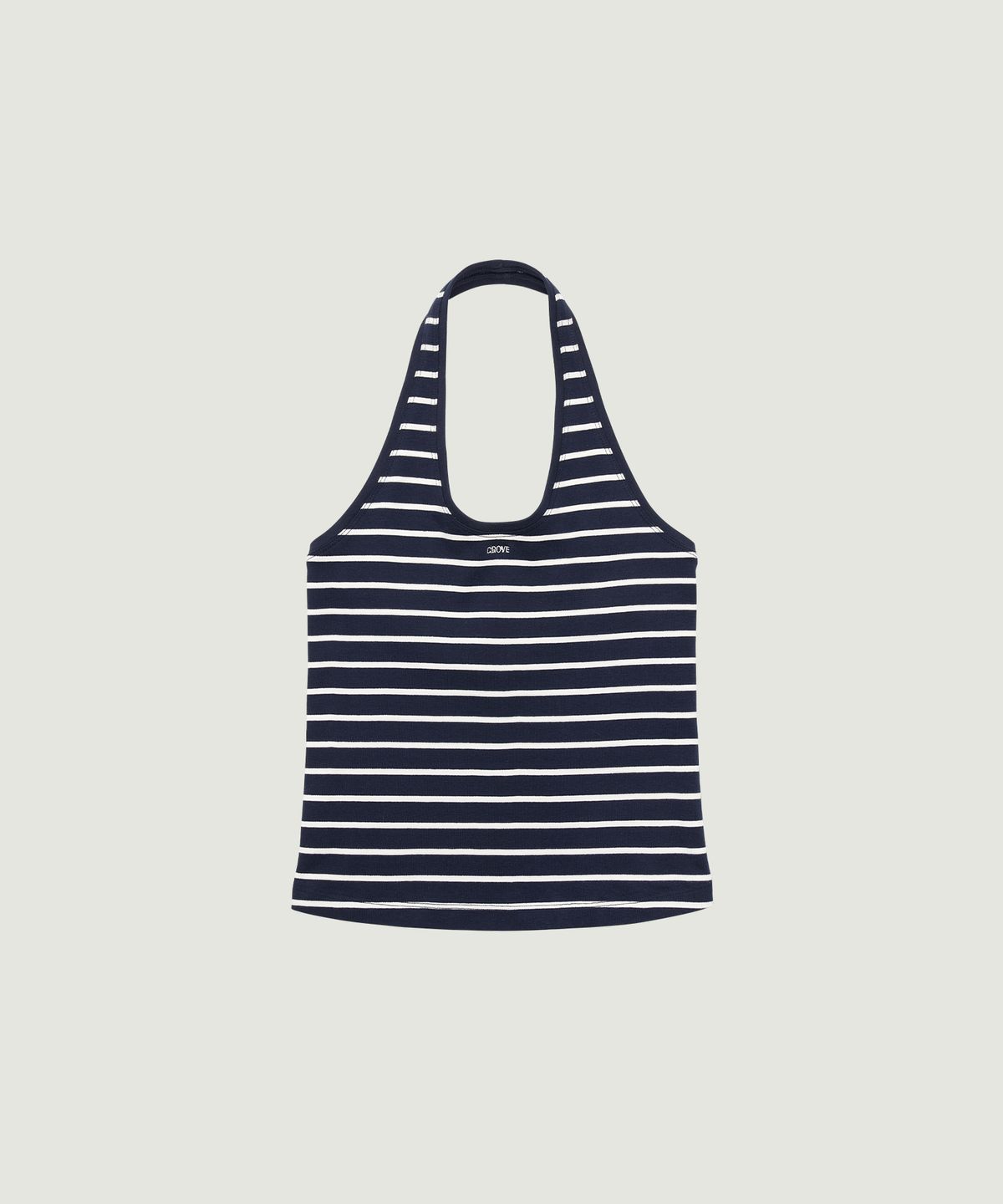 그로브(GROVE) SERA STRIPE HALTER TOP (NAVY)