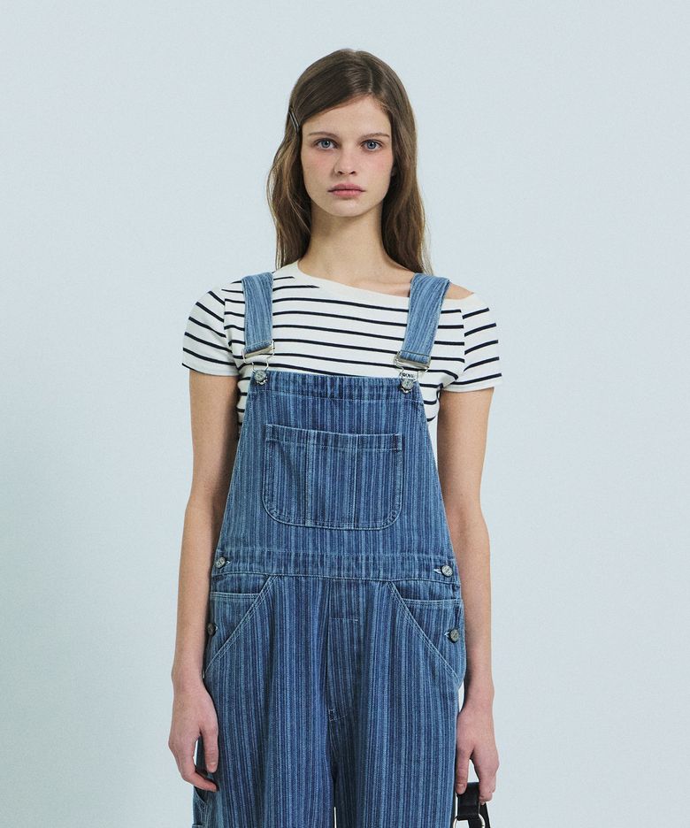 SERA STRIPE OFF-SHOULDER T-SHIRT (WHITE)