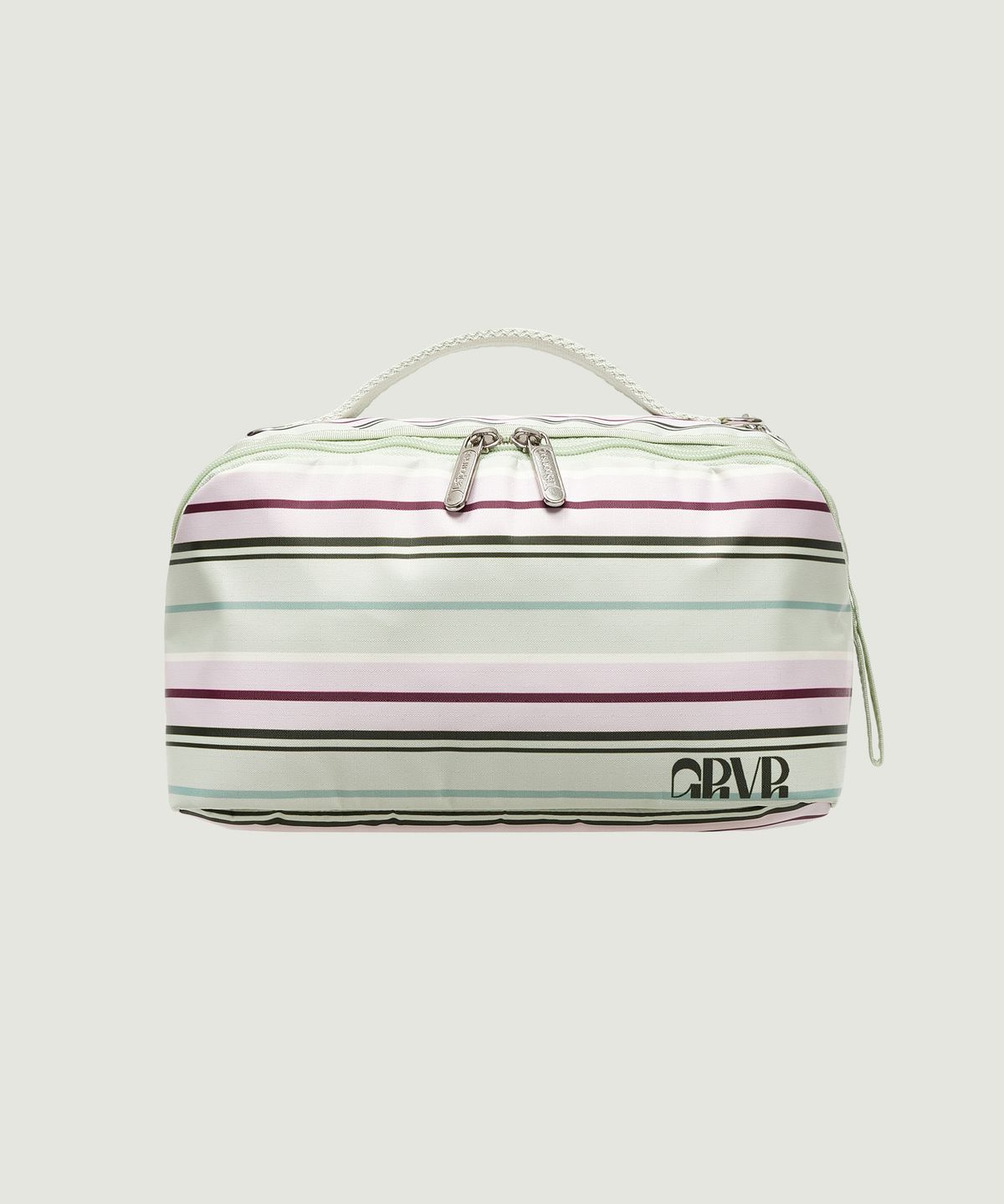 그로브(GROVE) [GROVE X LESPORTSAC] GRVR STRIPE POUCH (MINT)