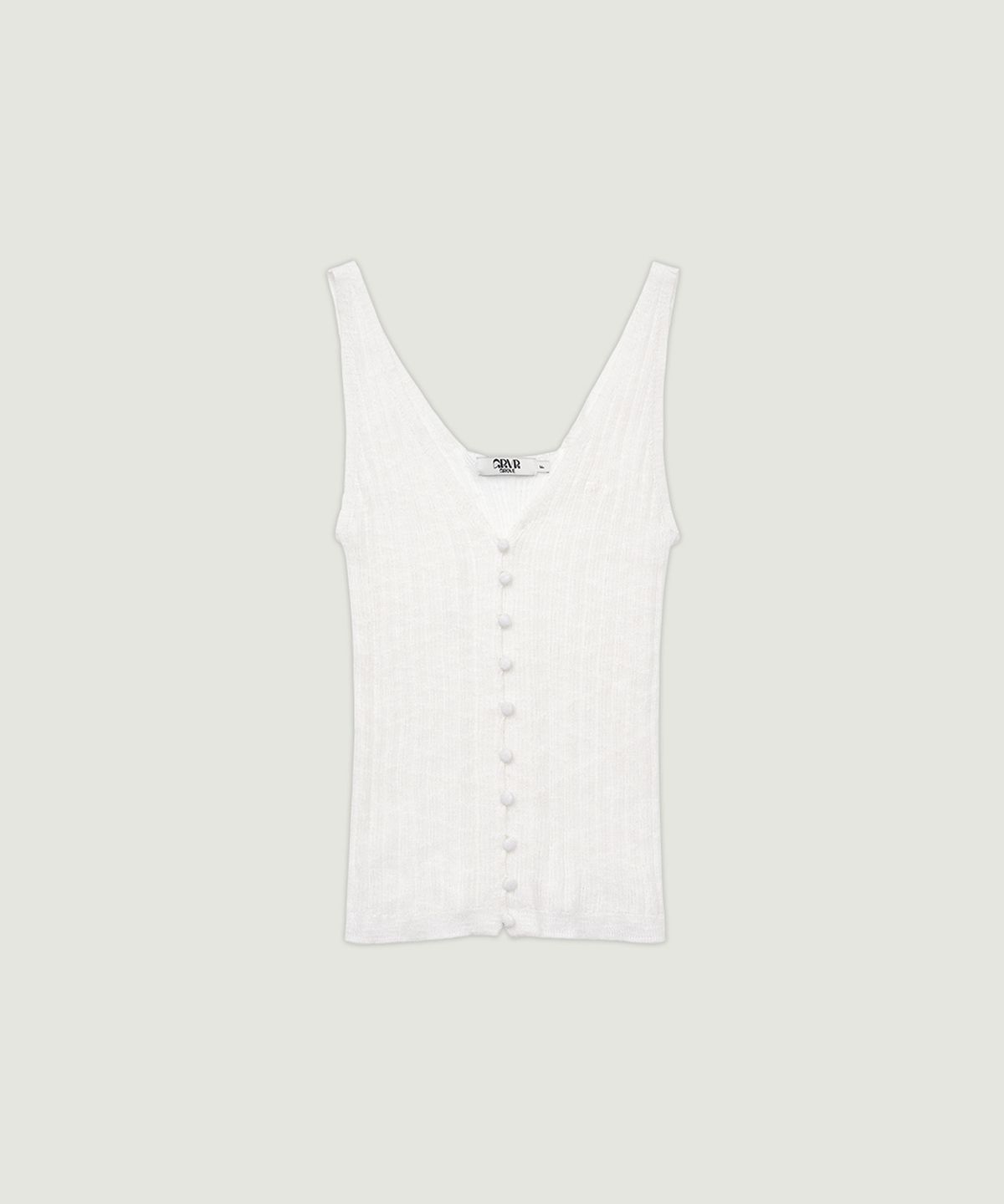그로브(GROVE) GABY KNIT SLEEVELESS (WHITE)