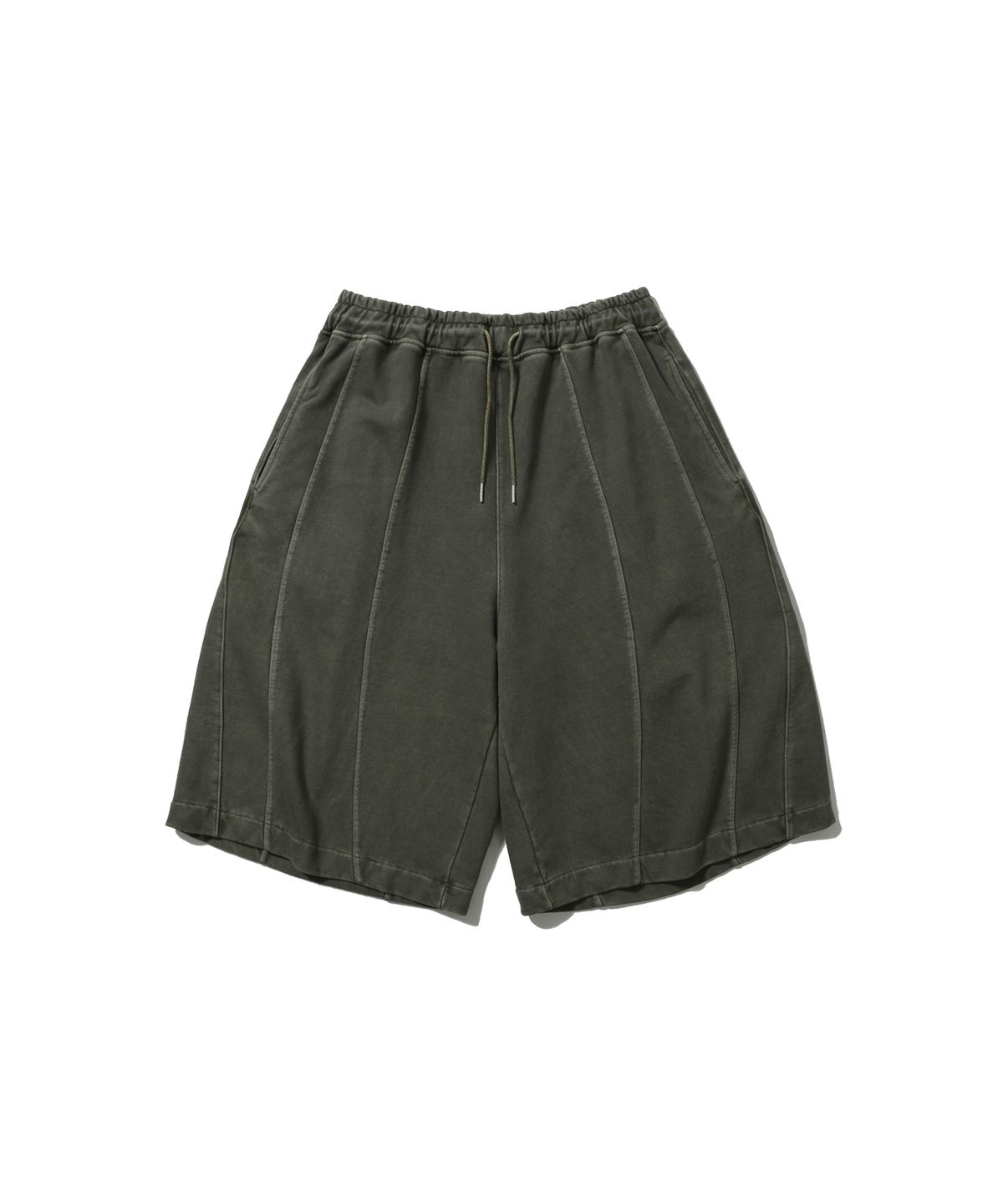 앵글런(ANGLAN) Iconic Pigment Sweat Half Pants - Green