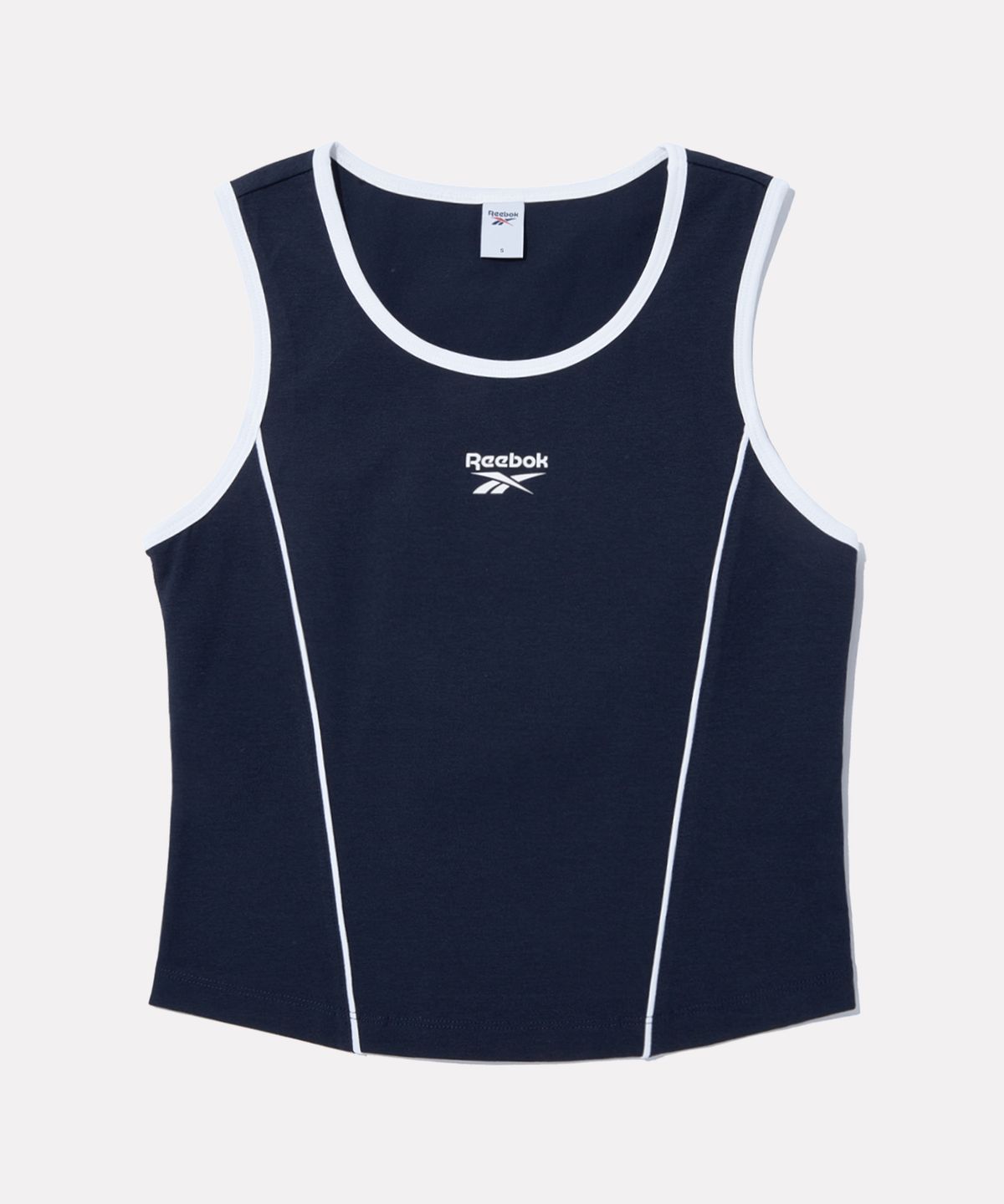 리복(REEBOK) 파이핑 프레쉬 링거 탱크 탑 (W) - 다크 네이비