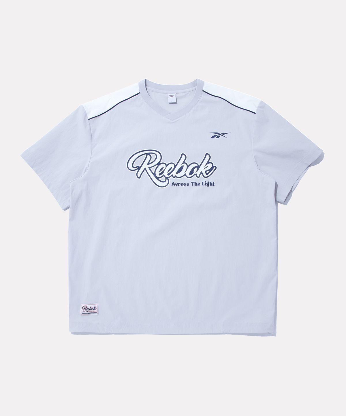 리복(REEBOK) 어센틱 로고 반팔 피스테 - 라이트 그레이