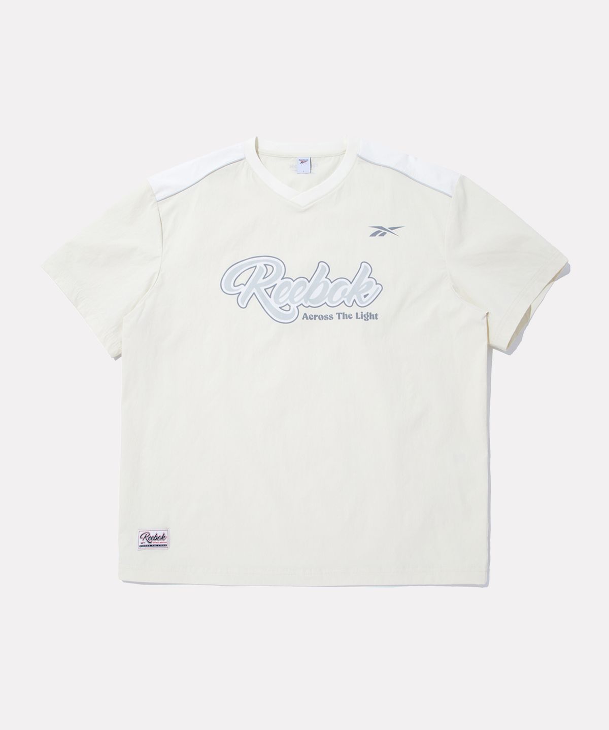 리복(REEBOK) 어센틱 로고 반팔 피스테 - 크림