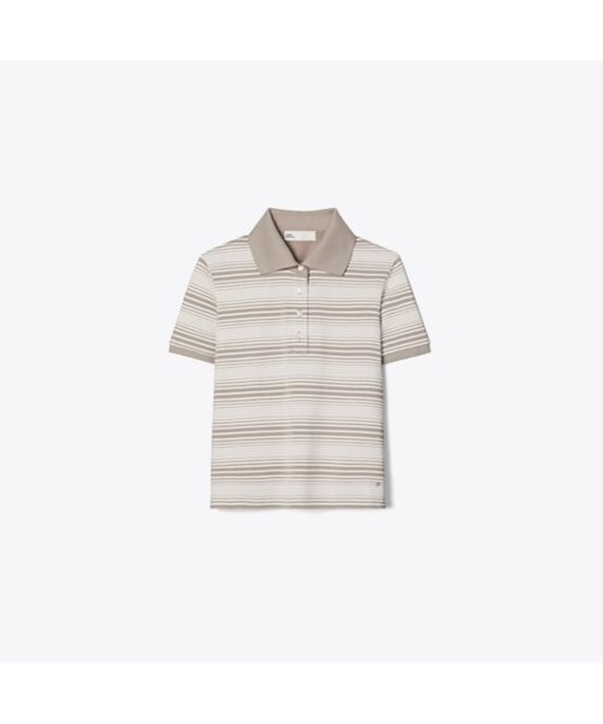 토리버치(TORYBURCH) 스트라이프드 코튼 폴로 - 토프 스트라이프