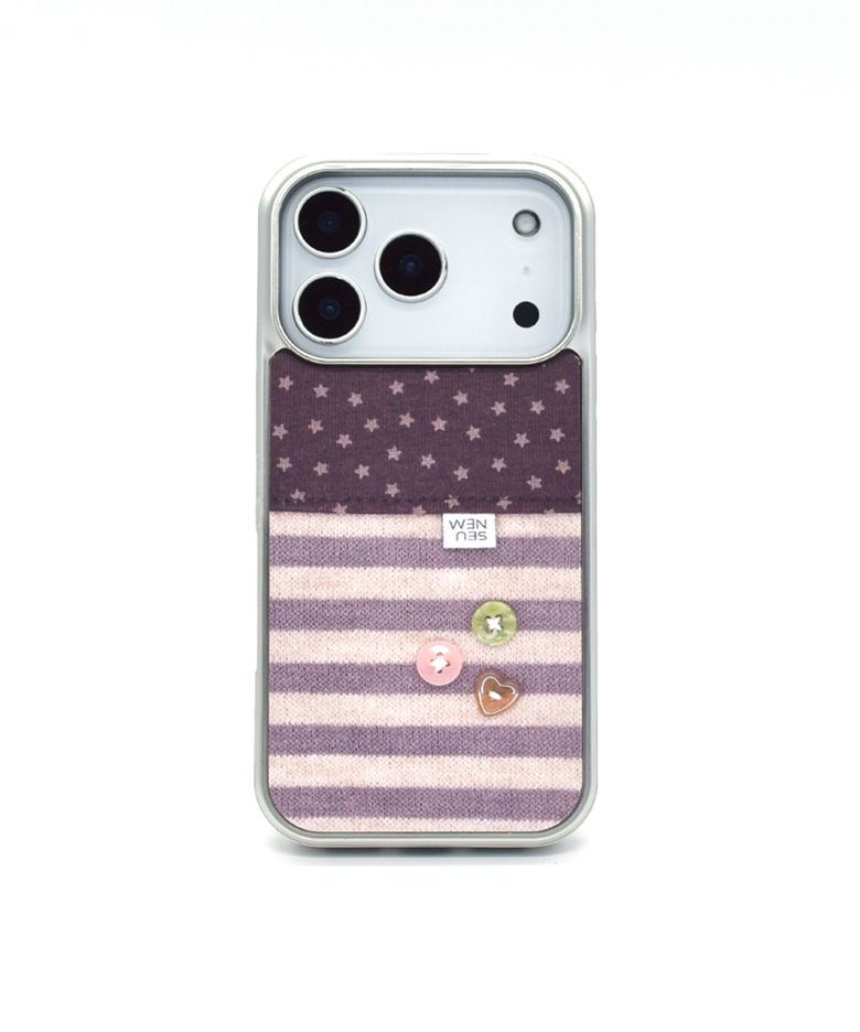 SUN CASE GRAPHIC BUTTON BEIGE