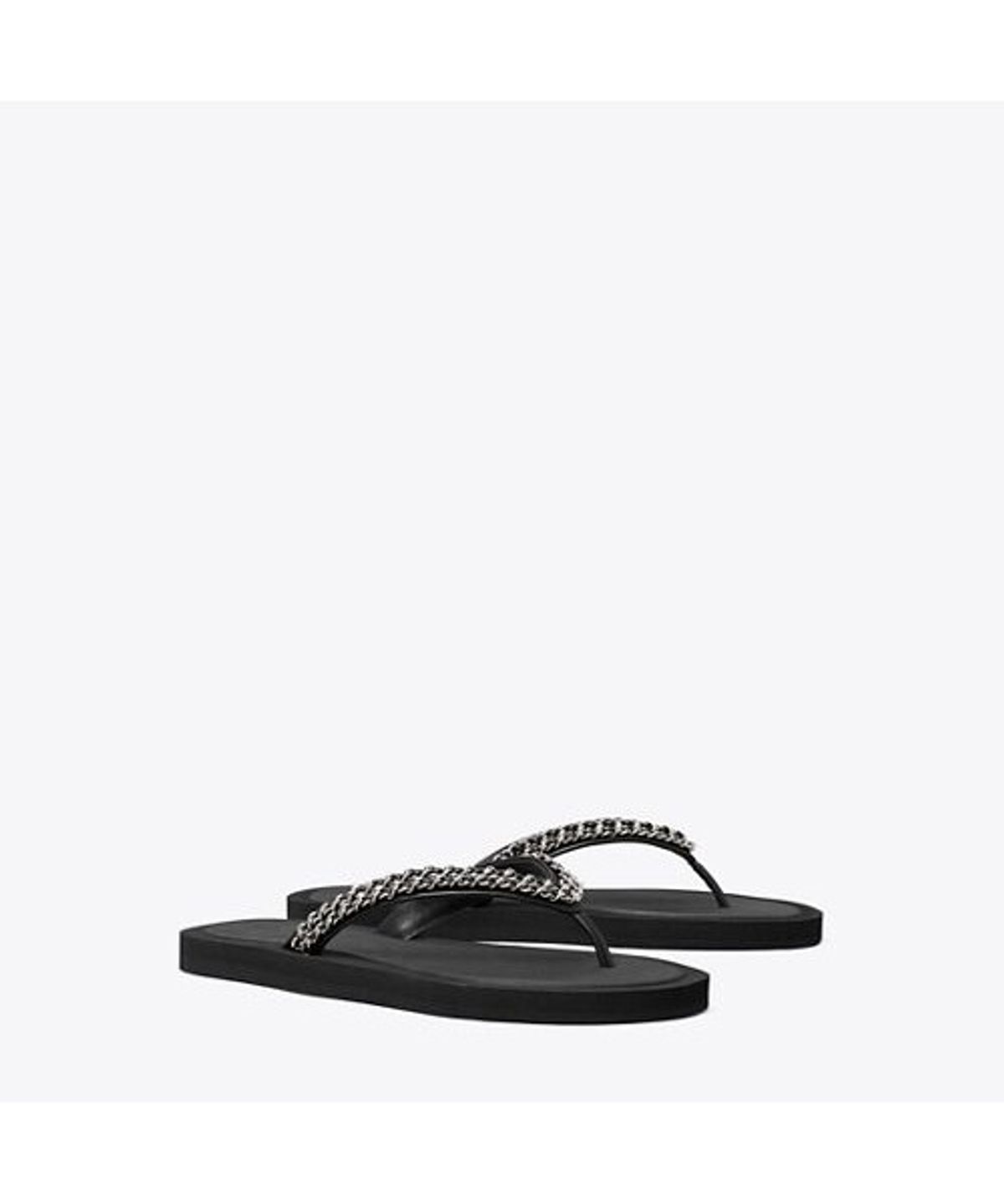 토리버치(TORYBURCH) 키라 체인 플립 플롭 - 퍼펙트 블랙