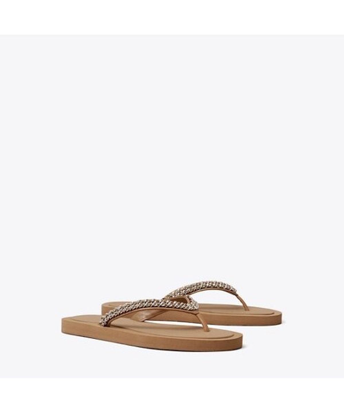 토리버치(TORYBURCH) 키라 체인 플립 플롭 - 아몬드 플라워