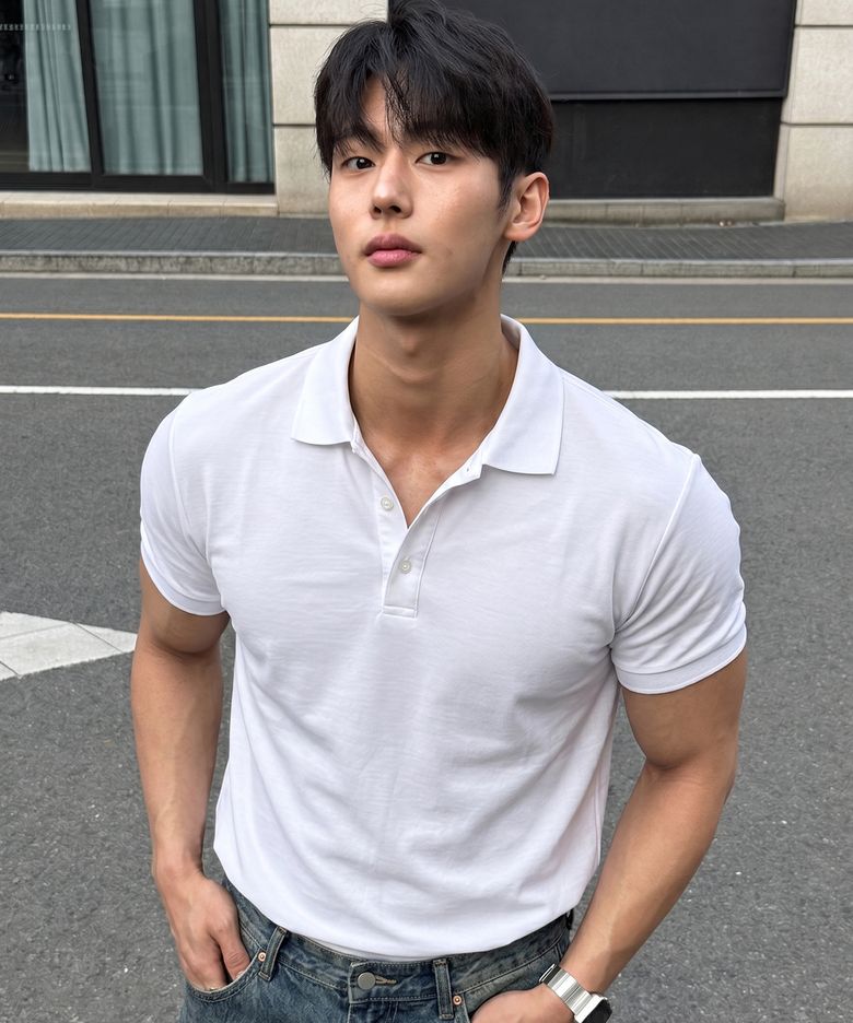 베이직 쿨 코튼 카라 반팔티[화이트]