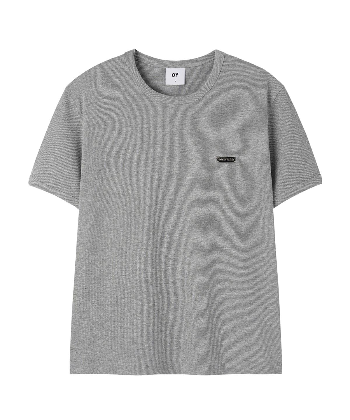 오픈야드(오와이)(OPENYARD(OY)) METAL LOGO RIP TEE - MELANGE
