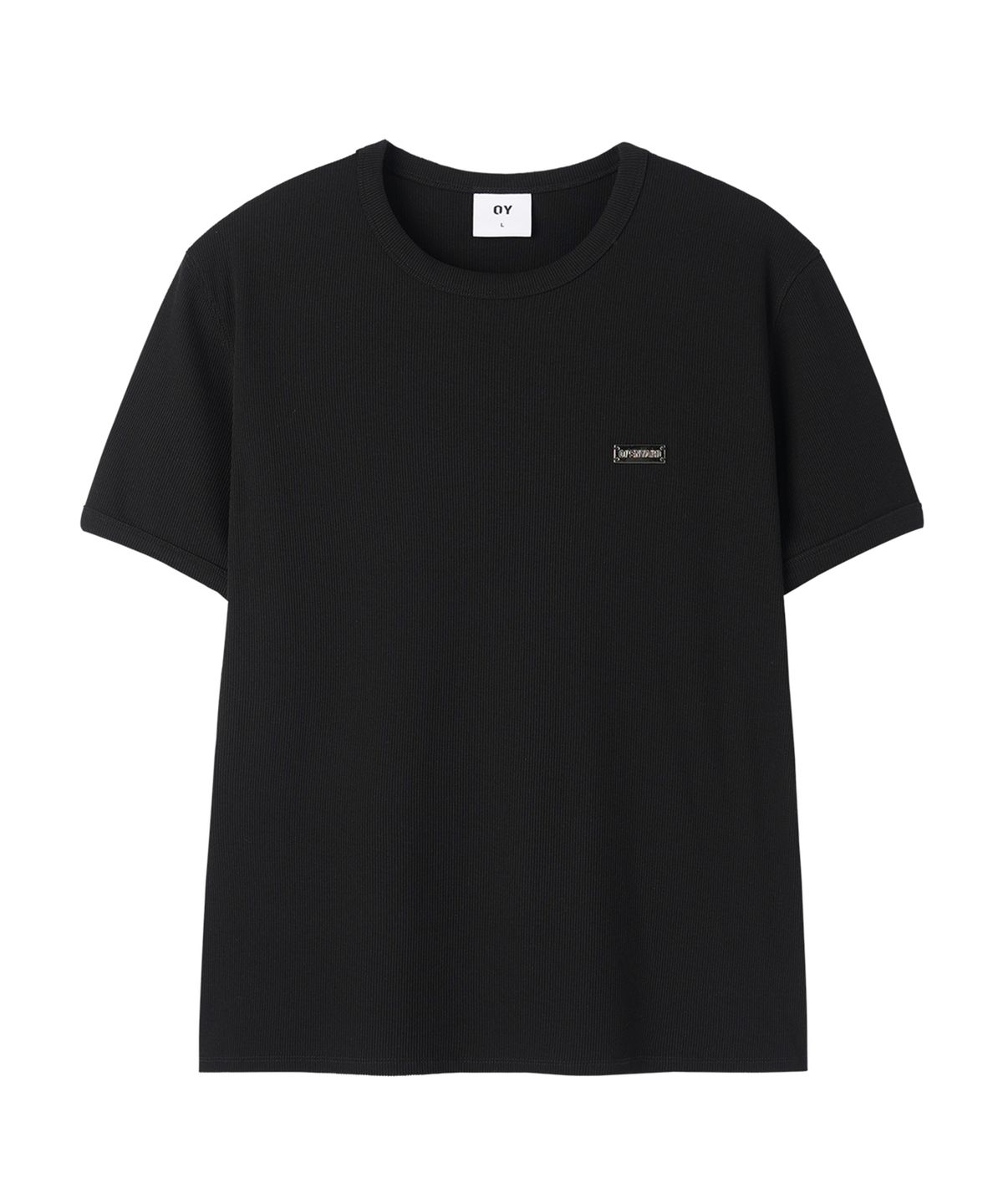 오픈야드(오와이)(OPENYARD(OY)) METAL LOGO RIP TEE - BLACK